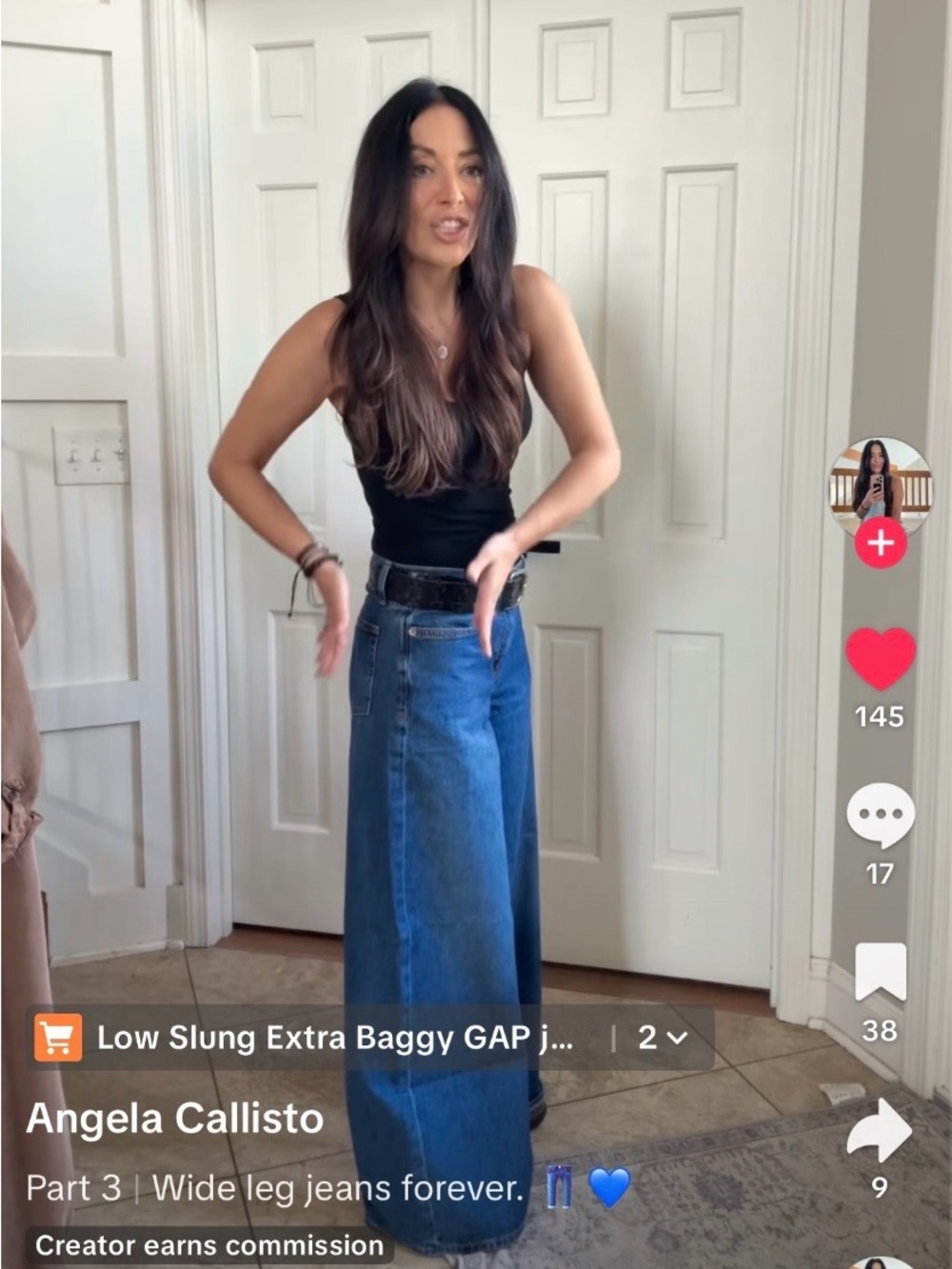 GAP Wide-Leg Jeans in Medium Blue Denim